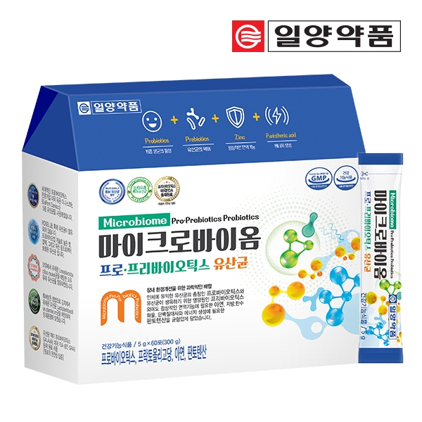 [일양약품] 마이크로바이옴 프로 프리바이오틱스 유산균 5g*60포 (업체별도 무료배송)