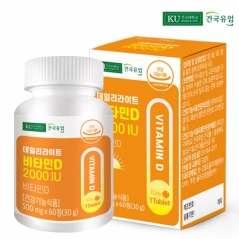 [건국] 데일리온 비타민D 2000IU 60정x1개(2개월) (업체별도 무료배송)