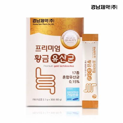 [경남제약] 프리미엄 황금유산균 2g * 30포 (업체별도 무료배송)