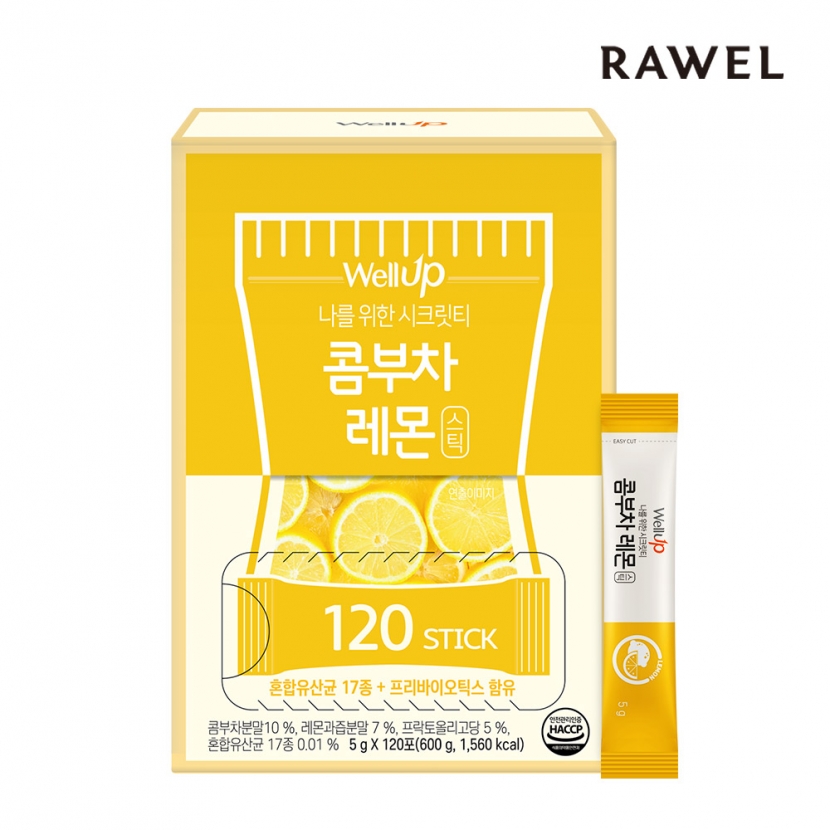 [로엘] 대용량 콤부차 레몬맛 5g*120포 (업체별도 무료배송)