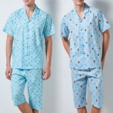 [비버리힐즈폴로클럽] 남성 여름잠옷 반팔 7부바지 수면홈웨어세트 (사이즈 95) (업체별도 무료배송)