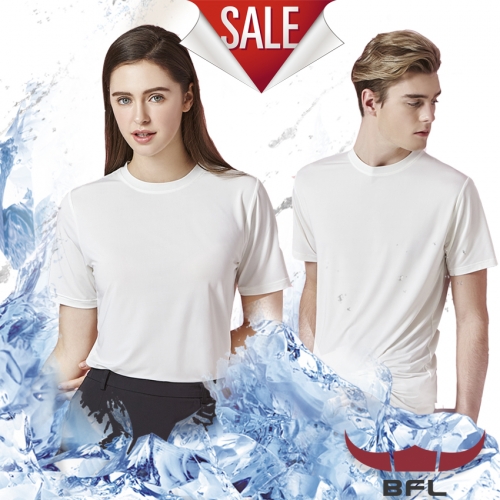 [홈쇼핑상품] [BFL] 남녀 냉감 티셔츠 화이트 (4장이상 구매가능) (업체별도 무료배송)