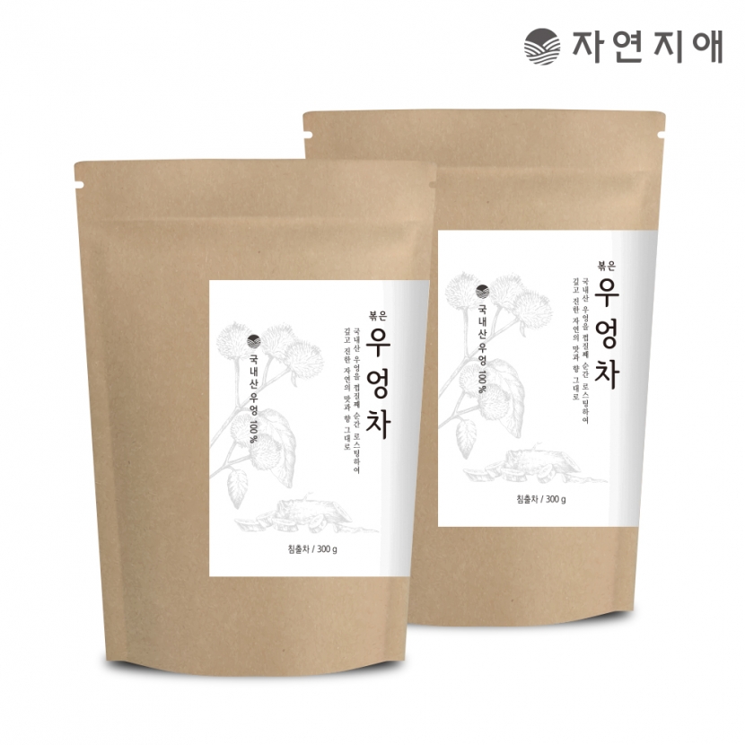 [자연지애] 껍질째 볶은 우엉차 300g x 2개 (업체별도 무료배송)