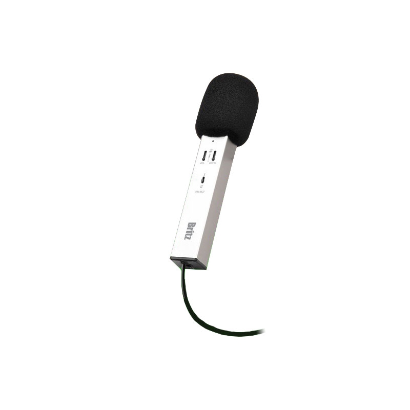 [브리츠] 스마트 노래방 마이크 (실버색상) BZ-XO1 (업체별도 무료배송)