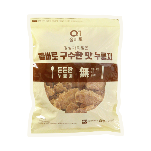 [주말특가] 100％국내산 쌀로 만든 구수한 맛 누룽지 1kg (업체별도 무료배송)