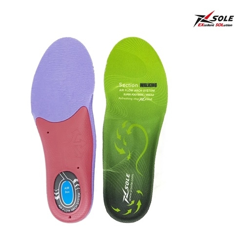 [엑스솔] 에어플로우 레이디 캐주얼 기능성 신발 깔창 인솔 족저근막염 (220~250mm 재단사용) (업체별도 무료배송)