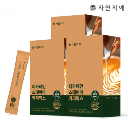 [자연지애] 디카페인 스테비아 커피믹스 10.3g*30스틱 x 3개 (업체별도 무료배송)