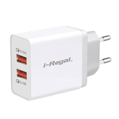 [대량구매] [아이레갈] 퀄컴3.0 36W USB 2포트 가정용 고속충전기 (10개단위 구매가능) (업체별도 무료배송)
