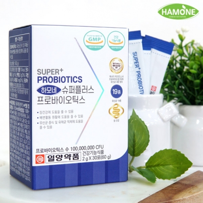 [일양약품] 하모네 SUPER+ 생 유산균 프로바이오틱스 2g*30포 (업체별도 무료배송)