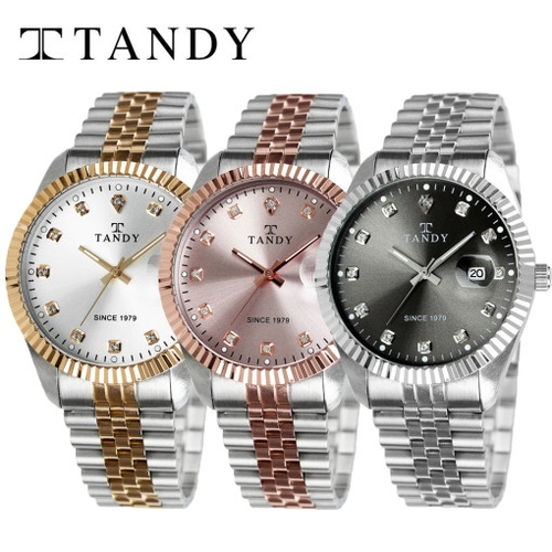 [TANDY] 탠디 럭셔리 커플 메탈 손목시계(스와로브스키 식입) T-3909 남성용 (업체별도 무료배송)