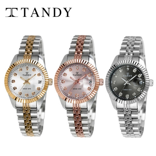 [TANDY] 탠디 럭셔리 커플 메탈 손목시계(스와로브스키 식입) T-3909 여성용 (업체별도 무료배송)