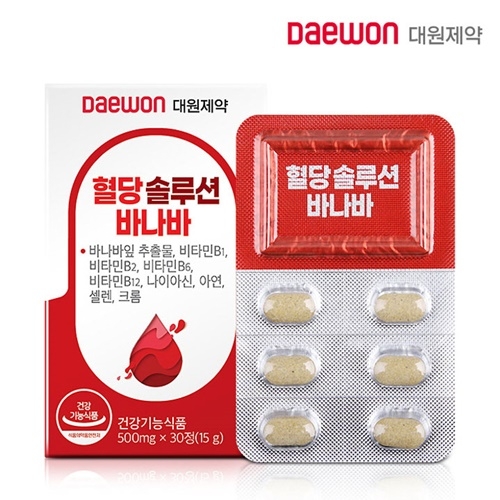 [대원제약] 혈행솔루션 바나바 500mg*30정 (업체별도 무료배송)