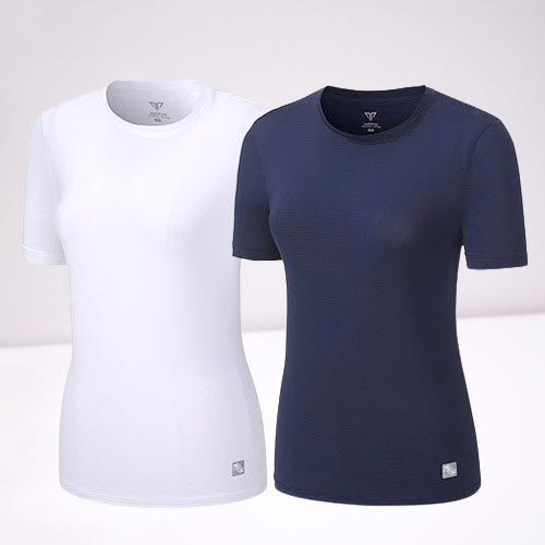 여성 아이스 에어홀 반팔 티셔츠 2종 택1 (2장이상 구매가능) (업체별도 무료배송)