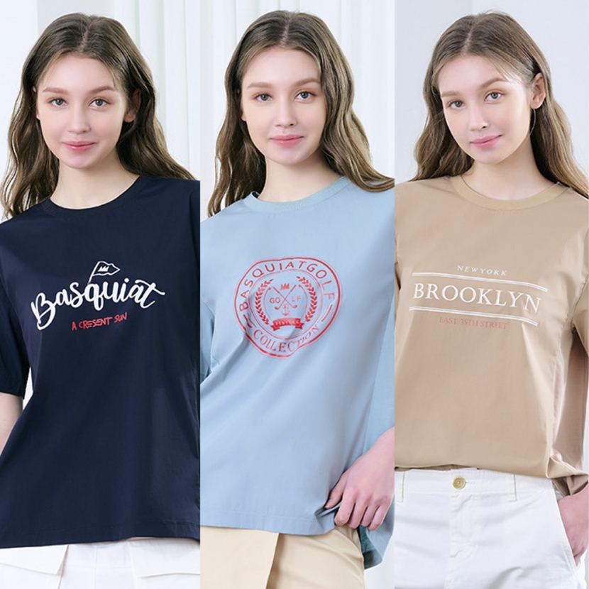 [홈쇼핑상품] [바스키아골프] 여성 브리즈 코튼 티셔츠 3종 택1 (업체별도 무료배송)