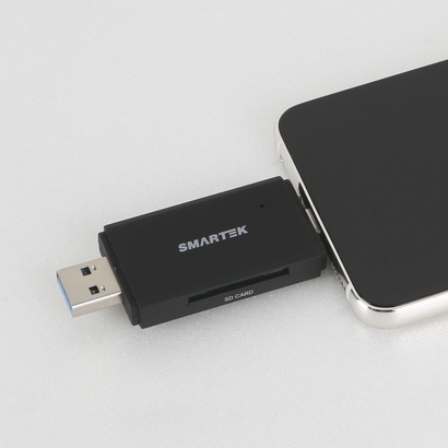 [SMARTEK] C+USB 멀티 OTG 카드리더기 (C타입/A타입/SD/마이크로SD) ST-AH200 (업체별도 무료배송)