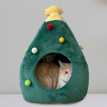 [도그웨그] 크리스마스 트리 고양이 숨숨집 강아지 겨울 하우스 (업체별도 무료배송)