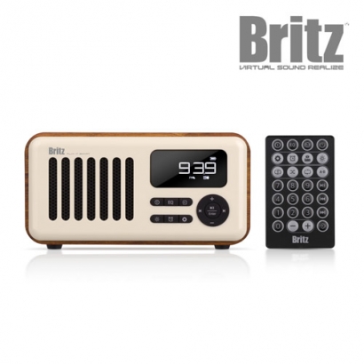 [브리츠] 올인원 레트로 라디오 휴대용 무선 블루투스 스피커 BA-MK25 (업체별도 무료배송)