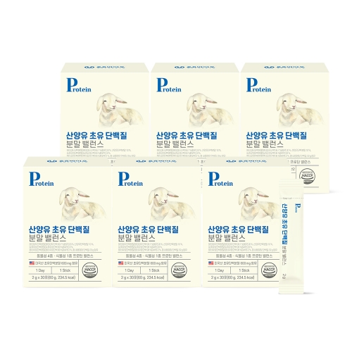 [온유바이오] 미국산 산양유 초유단백질 프로틴 밸런스 2g*30포 x 6박스 (업체별도 무료배송)