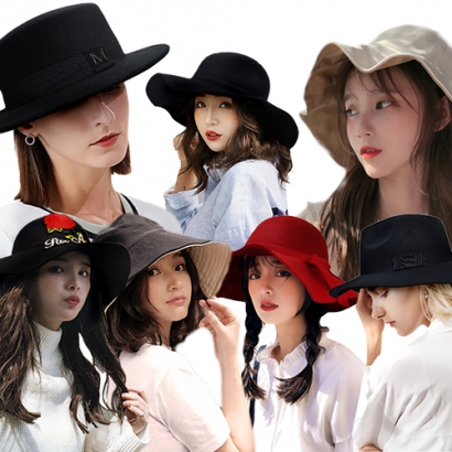 가을 겨울 벙거지 페도라 플로피햇 여자 패션 모자 버킷햇 챙모자 (5개이상 구매가능) (업체별도 무료배송)