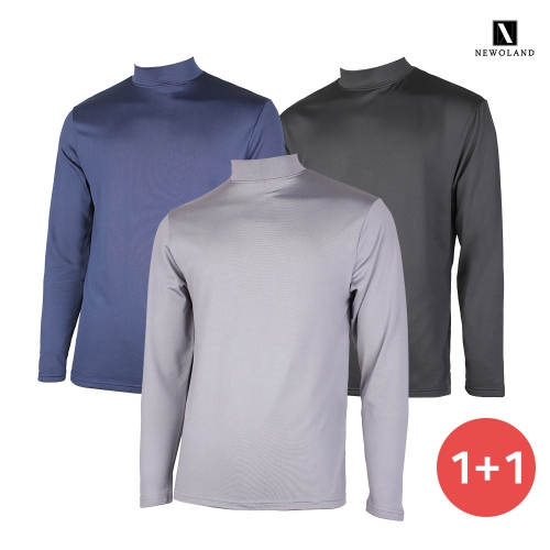 [뉴오랜드] [1+1] NF3110O 남성 하프넥 기모 목폴라 티셔츠 겨울 작업복 (업체별도 무료배송)