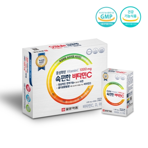 일양 속편한 중성 비타민C 1000 x 100정 1세트 / 하루 한알 공복 비타민D 아연 영양제 (업체별도 무료배송)
