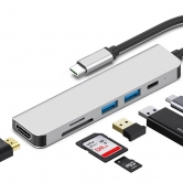 [BOSSWIZ] 6in1 USB C타입 멀티허브 포트 BOS-H700 (업체별도 무료배송)