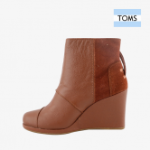 [TOMS] 탐스 Desert Wedge High(Dark Tan Leather) 10002833 (업체별도 무료배송)