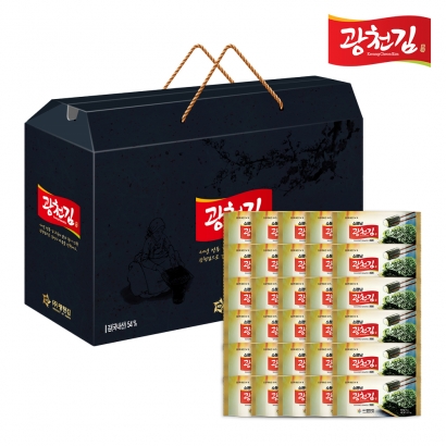 [광천김] 소문난 재래 도시락김 30봉 선물세트 (5g*30봉) (업체별도 무료배송)