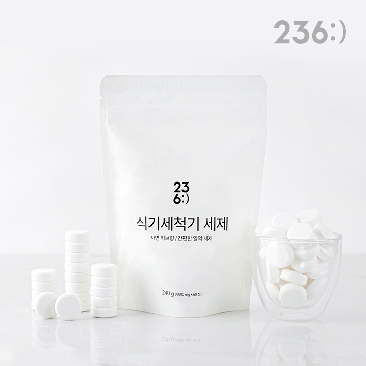 236:) 올인원 식기세척기 세제 240g*60정 (업체별도 무료배송)