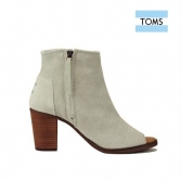 [TOMS] 탐스 Majorca Peep Toe Bootle(High Rise Grey Suded Quilted) 10006225 (업체별도 무료배송)