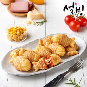 설빙 옛추억간식! 미니붕어빵 1kg (팥/슈크림/자색/초코/크림치즈/피자) (업체별도 무료배송)