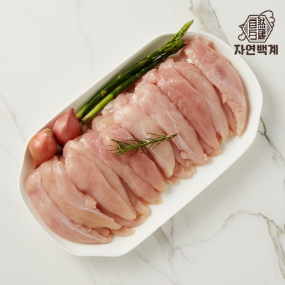 [떠리몰 후기평점4.9][자연백계] 부드러운 신선 냉장 닭가슴살/안심 1kg (업체별도 무료배송)