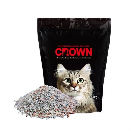 [크라운캣앤도그] 크라운 오리지날 벤토나이트 고양이 화장실 모래 6.3kg x 1개 (업체별도 무료배송)