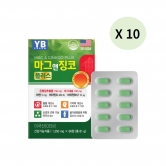 [YB팜] 마그앤징코 플러스 1,350mg*60정 X 10박스  (업체별도 무료배송)