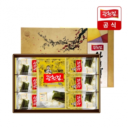 [광천김] 달인 재래김 전장3봉+식탁6봉 선물세트 (할머니 20-1호) (업체별도 무료배송)