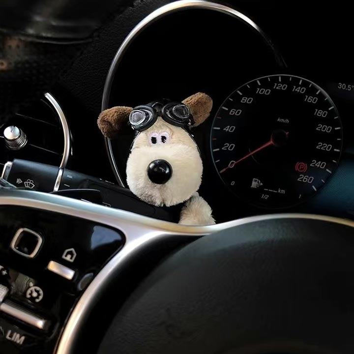 귀여운 강아지 깜빡이인형 방향지시등 자동차 악세사리 인형 (업체별도 무료배송)
