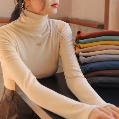 [한정특가] 여성 이너스판 슬림핏 양기모 목폴라 티셔츠 6종 택1 (2장이상 구매가능) (업체별도 무료배송)