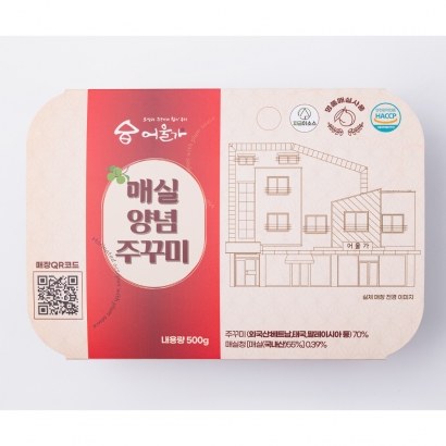 순천매실밀키트 국가정원맛집 어울가 왕 양념쭈꾸미 500g (업체별도 무료배송)