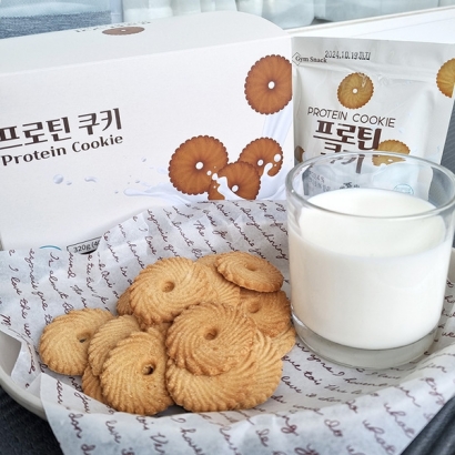 [짐스낵] 고칼슘 프로틴 단백질 쿠키 1박스 (40g x 8봉) (업체별도 무료배송)