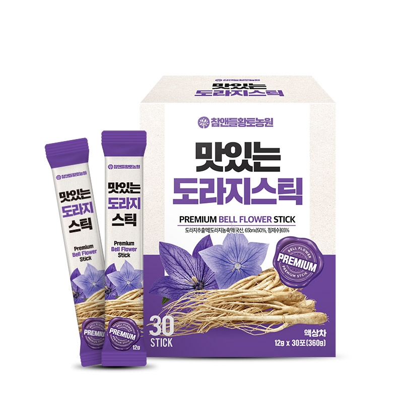 참앤들황토농원 맛있는 도라지청원액스틱 30포 1박스 (업체별도 무료배송)