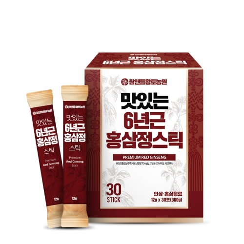 참앤들황토농원 맛있는 홍삼원액스틱 12gx30포 1박스 (업체별도 무료배송)