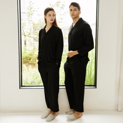 [테라우드] 남녀공용 커플 피치기모 스누그 카라 상하세트 잠옷 홈웨어 3컬러 (업체별도 무료배송)