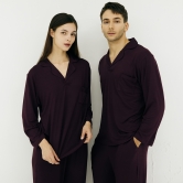 [테라우드] 남녀공용 커플 피치기모 커들 셔츠 상하세트 잠옷 홈웨어 3컬러 (업체별도 무료배송)