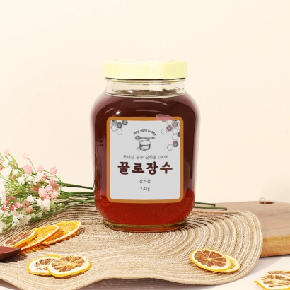 꿀로장수 천연 아카시아/잡화 꿀 2.4kg 2종 택1 (업체별도 무료배송)