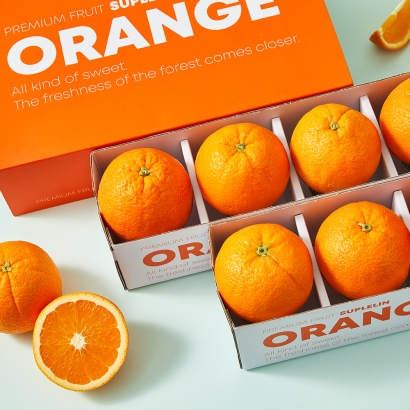 하루한알 상콤달콤 고당도 오렌지 과일선물(2.4kg 이상, 8입) (업체별도 무료배송)