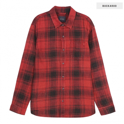 [한정수량] [버커루] 남성 선염체크 빈티지 워싱 셔츠 2color (M~XL사이즈) B205Z5020P (업체별도 무료배송)