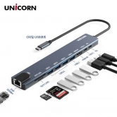 [유니콘] C타입 10in1 LAN포트 HDMI 멀티 USB허브 4K 미러링 PD 87W 충전지원 알루미늄 TCH-L70 (업체별도 무료배송)