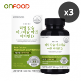 [온푸드] 리얼 칼슘 마그네슘 아연 비타민D 1,300mg*90정 x 3박스 (업체별도 무료배송)