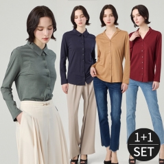 [1+1] [홈쇼핑상품] [로코엘라] 그렌 코튼모달 여성 셔츠 블라우스 (업체별도 무료배송)