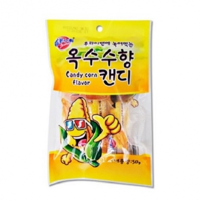[주말특가] 후라이팬에 녹여먹는 옥수수향 캔디 50g X 15봉 (업체별도 무료배송)